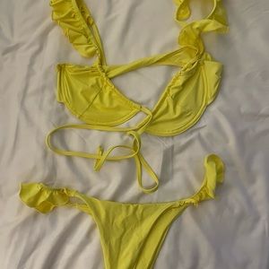 Frankie’s bikinis medium yellow bikini